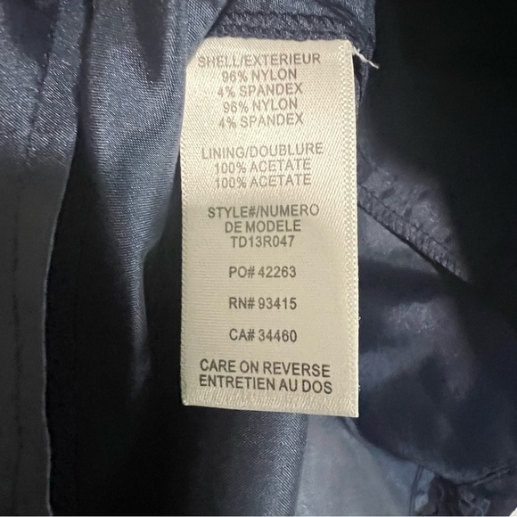 Trina Turk Dresses TD13R047 Navy Jeweled Neckline Lace Overlay, New with Tags - Picture 7 of 7